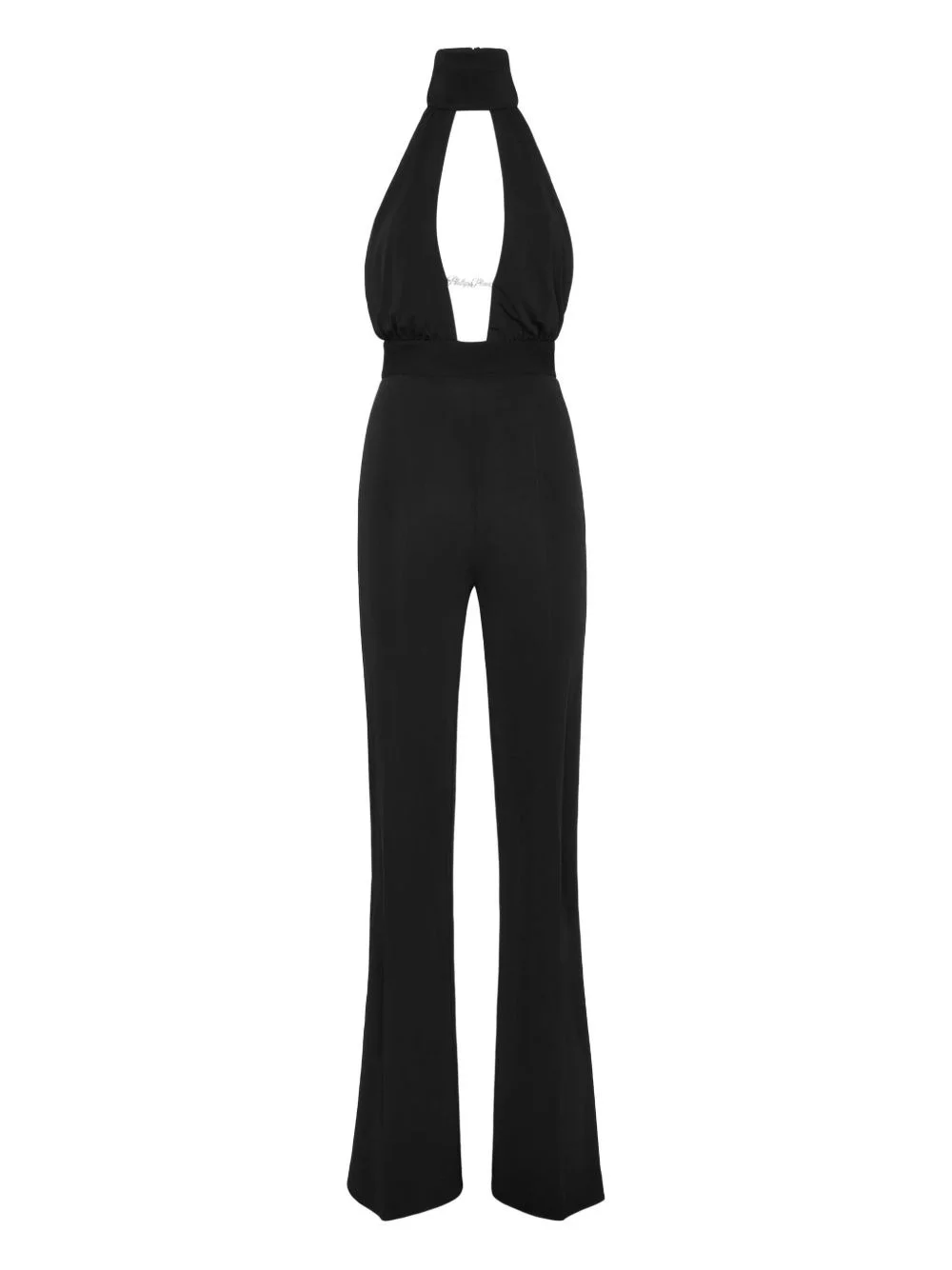 halterneck logo-plaque jumpsuit - 1