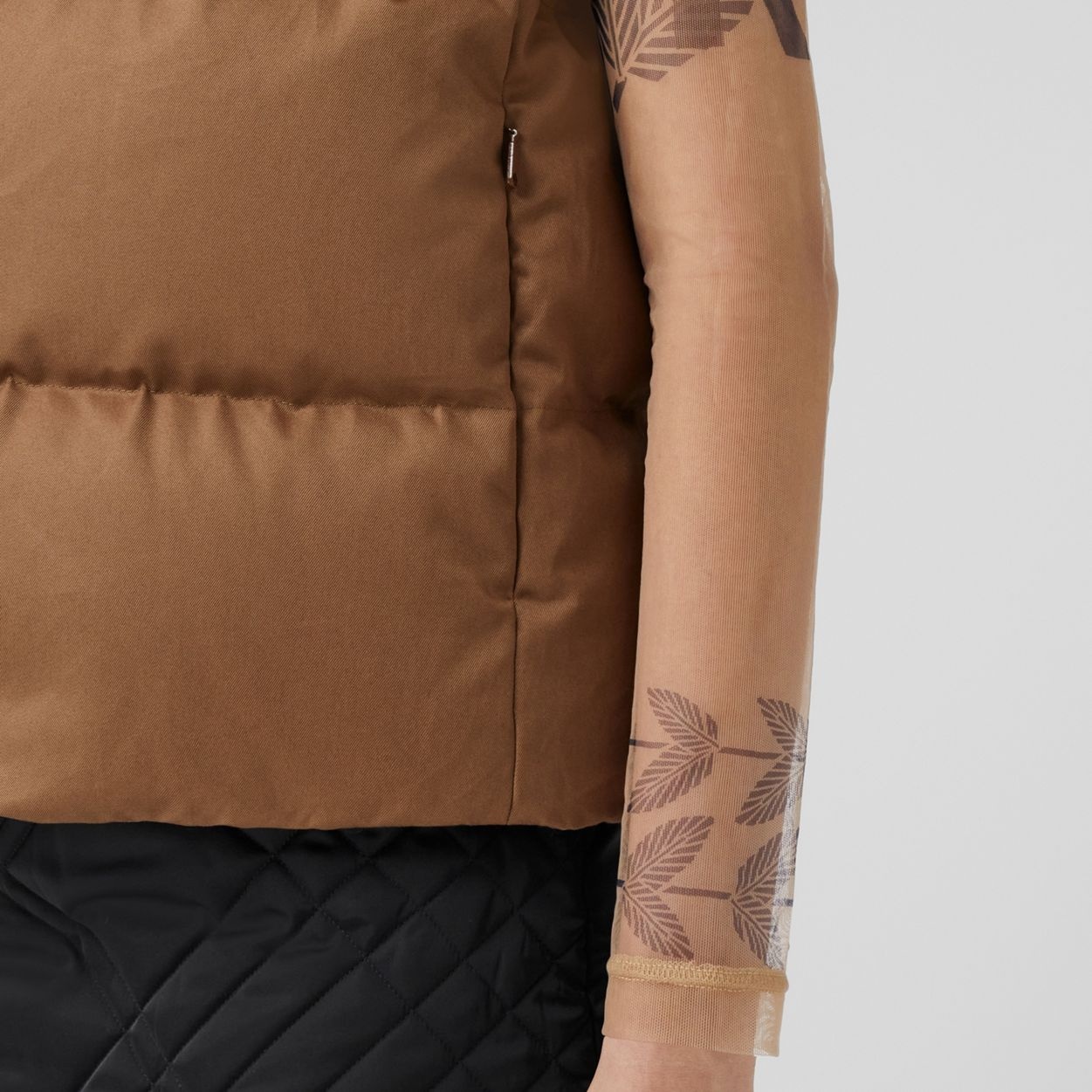Embroidered Logo Cotton Gabardine Puffer Gilet - 5