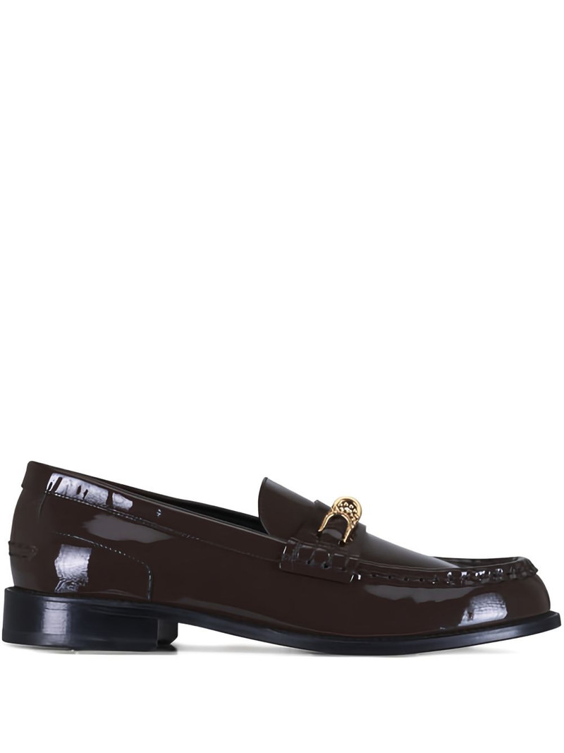 chain-detail leather loafers 1