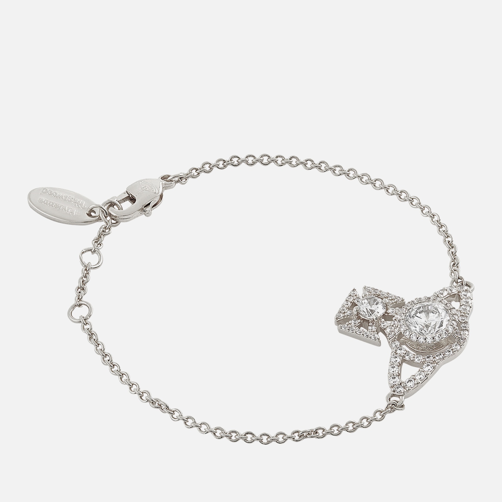 Vivienne Westwood Women's Norabelle Silver Tone Bracelet - Platinum/Clear - 2