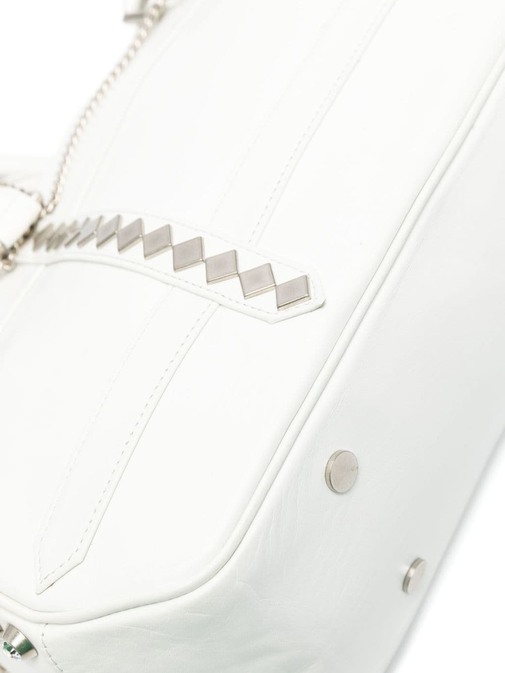chain-detail leather shoulder bag - 4
