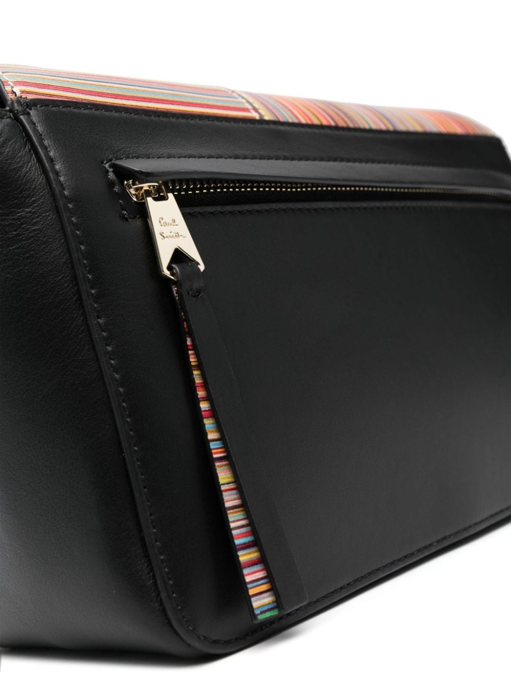 striped leather crossbody bag - 4