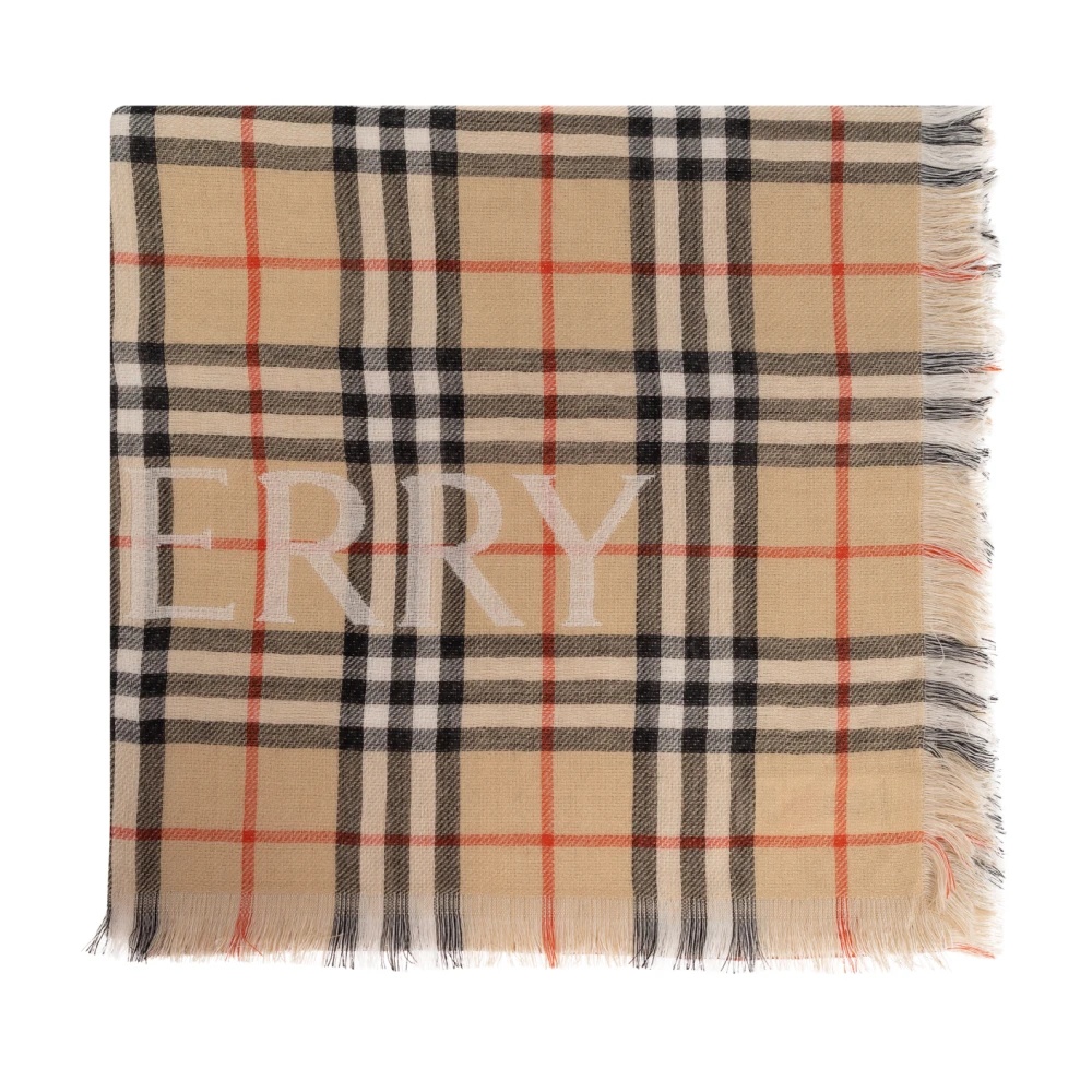 WOOL SCARF WITH CHECK PATTERN - 1