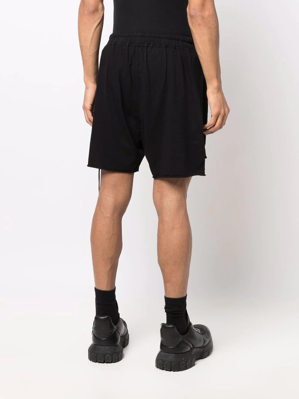 drawstring track shorts - 4