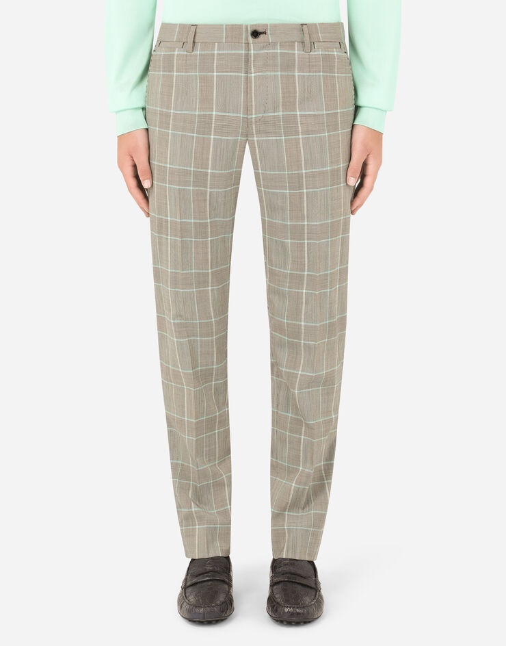 Three-piece glen plaid Beat-fit suit - 8