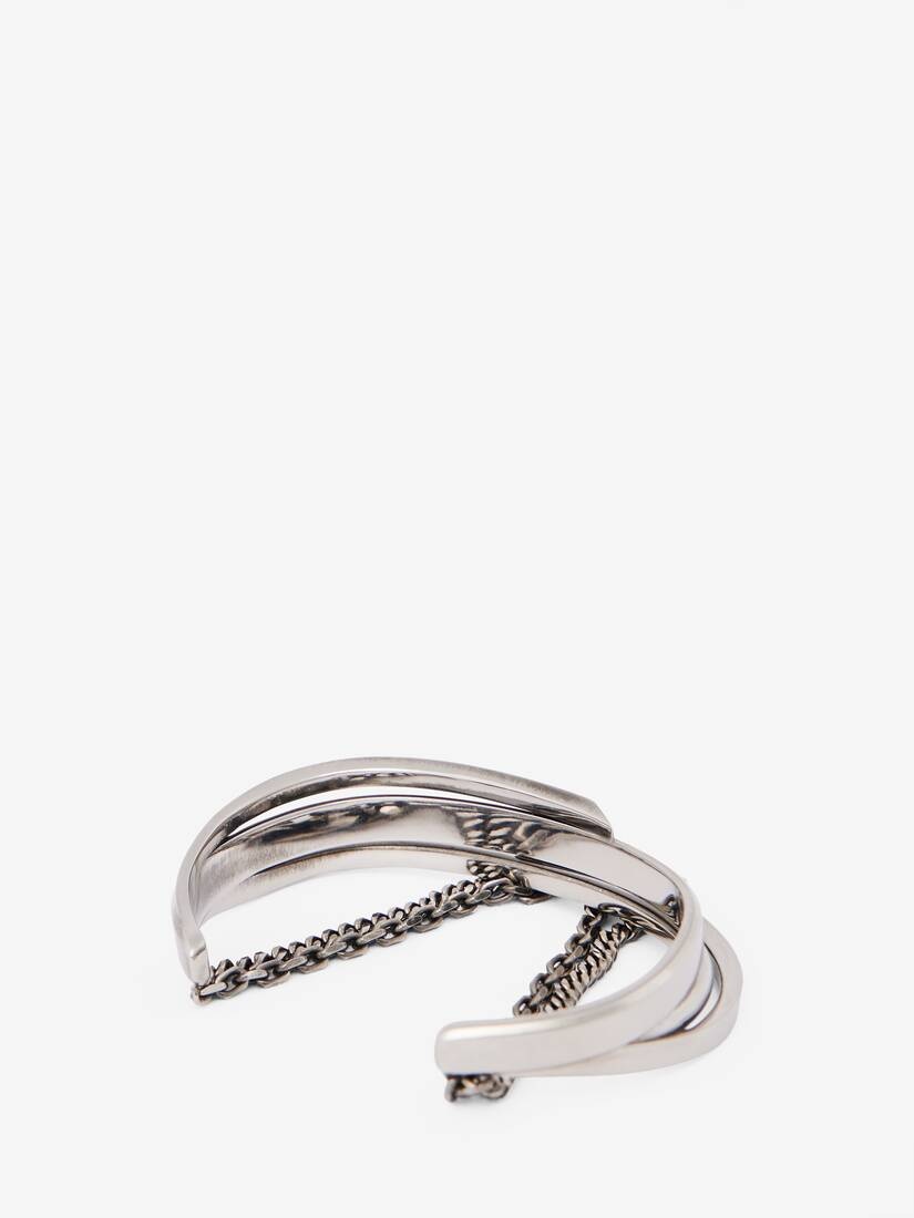 Men's Fine Accumulation Cuff in Antique Silver - 3