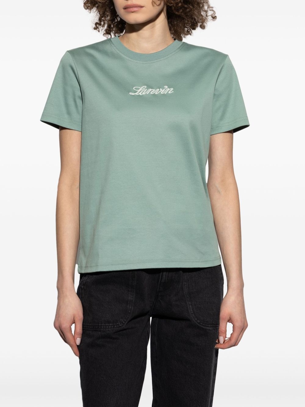 logo-embroidered T-shirt - 3