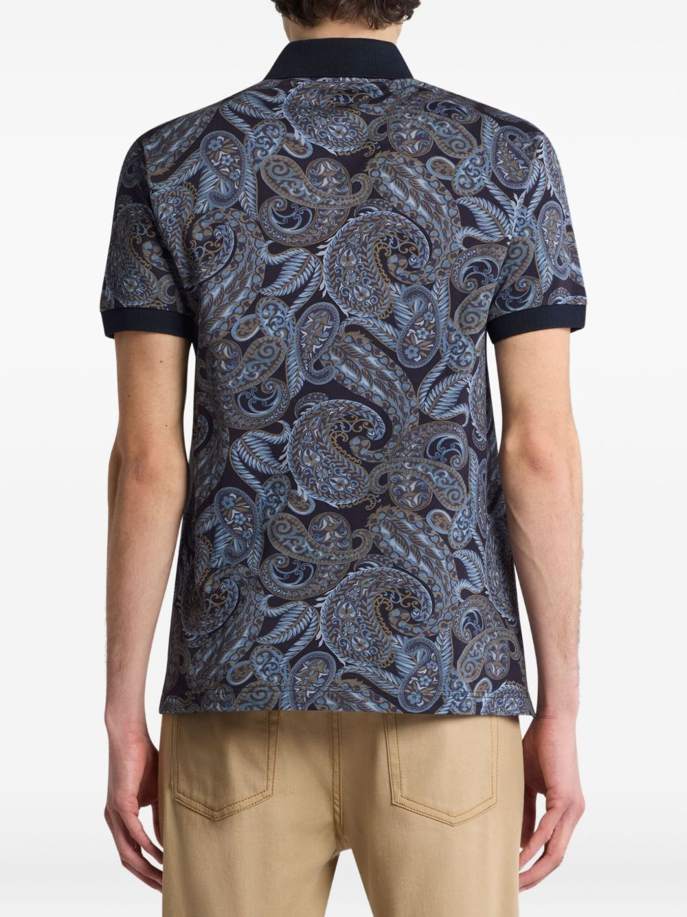 paisley-print polo shirt - 3