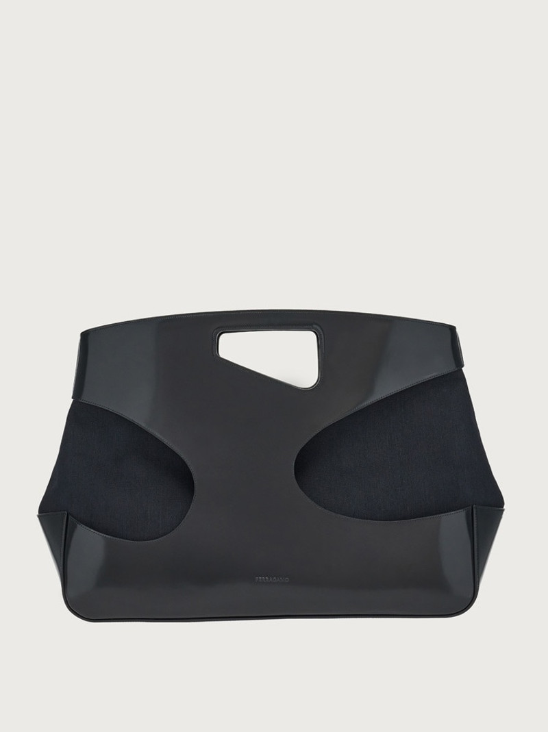 TOP HANDLE BAG WITH CUT-OUT DETAILING 1