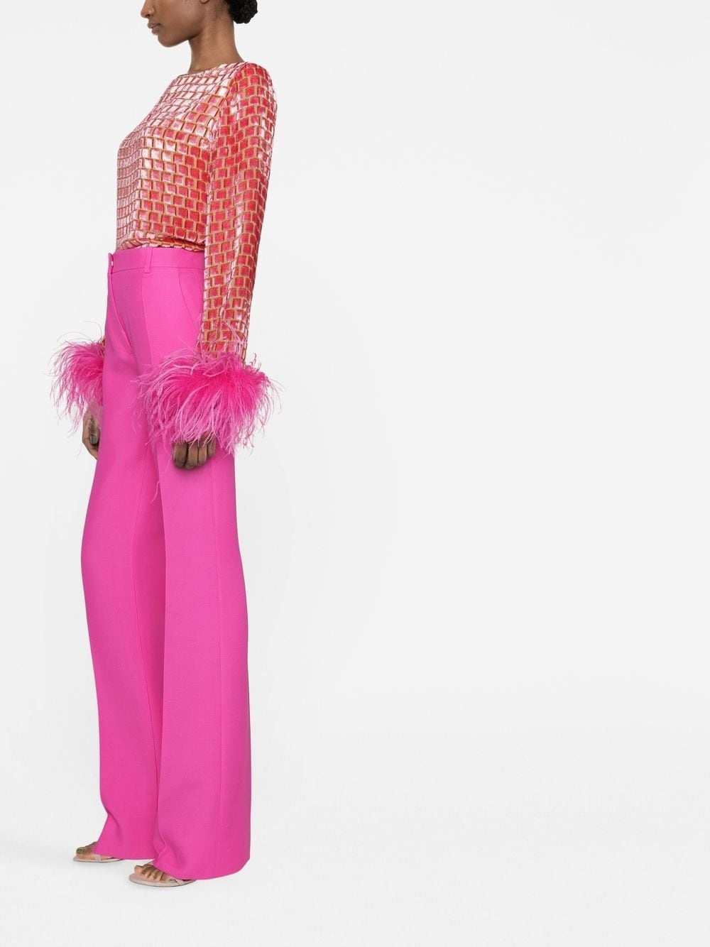 wool-blend tailored trousers - 3
