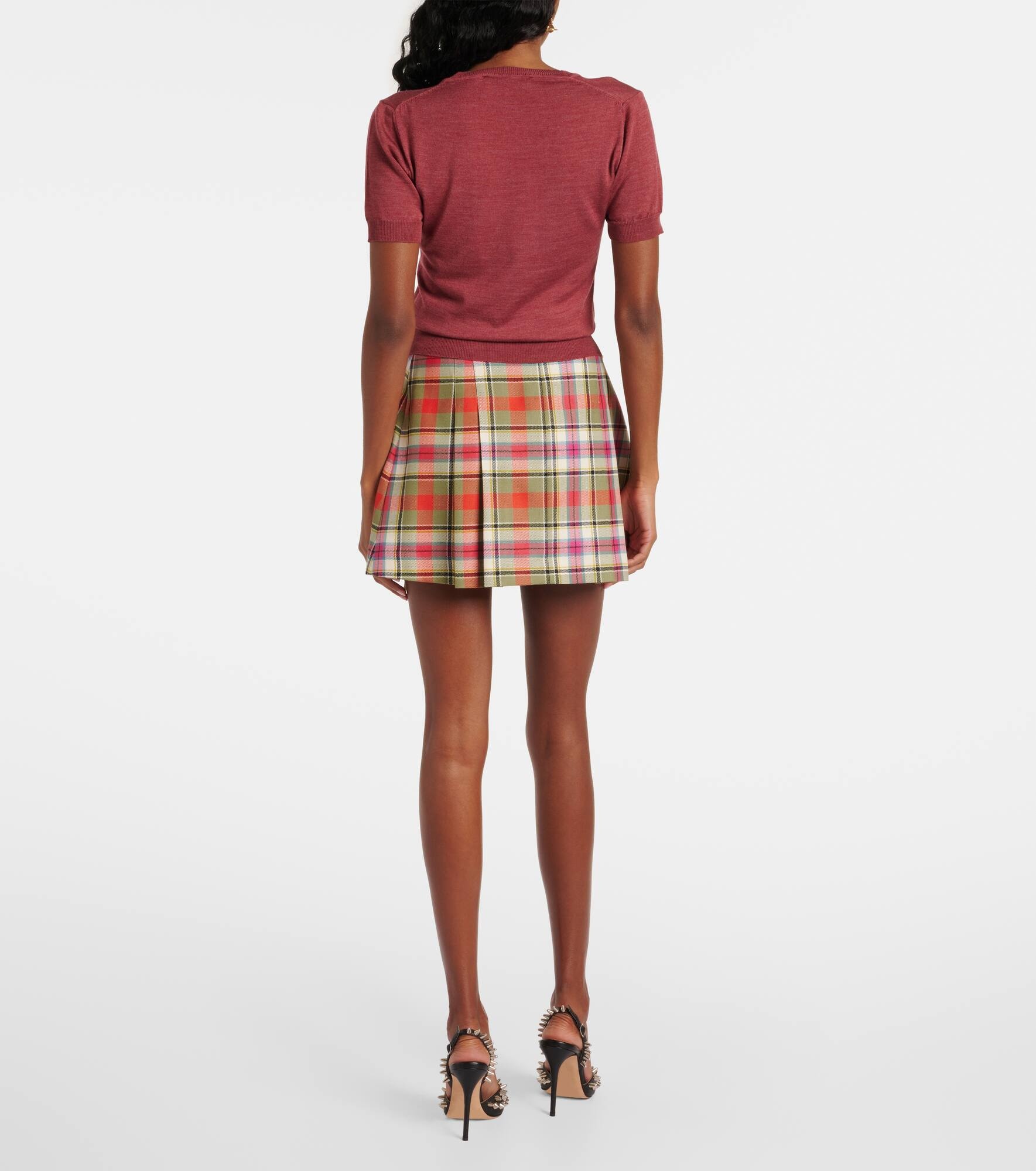 Bea logo wool and silk top - 3