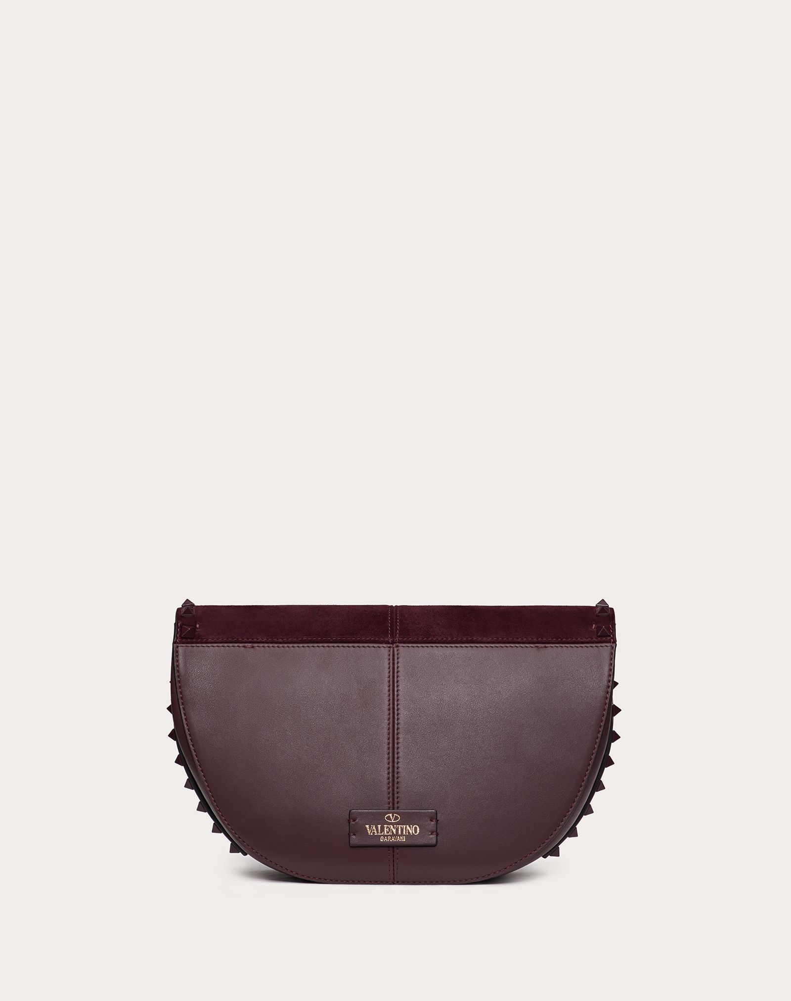 Rockstud Suede Calfskin and Full-Grain Calfskin Crossbody Bag - 3