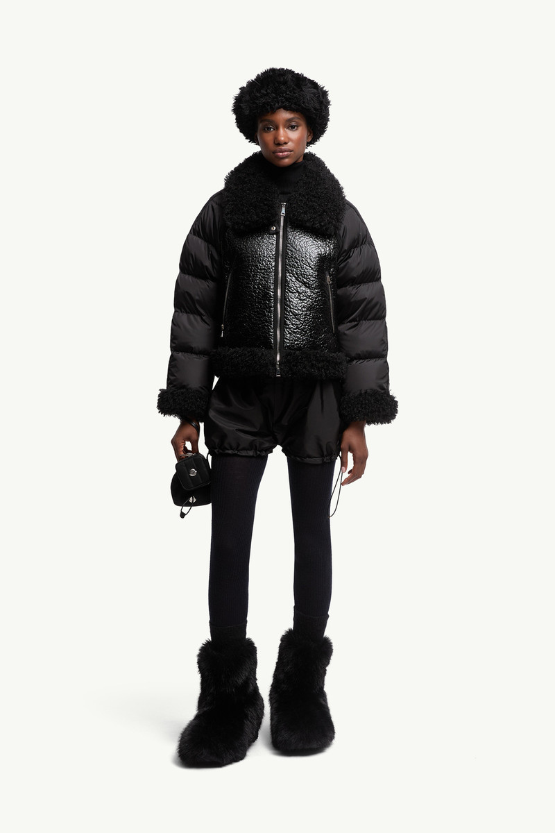 Moncler Rubrouk Teddy-Trimmed Short Down Jacket outlook