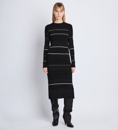 Proenza Schouler Rachel Dress in Textured Striped Knit outlook