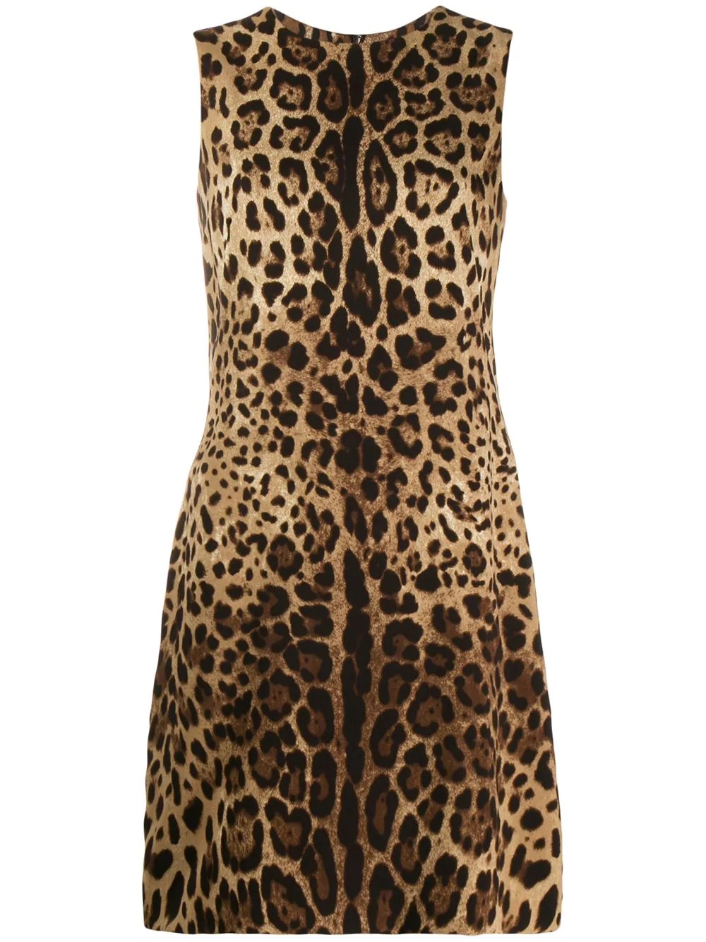 leopard pattern shift dress - 1