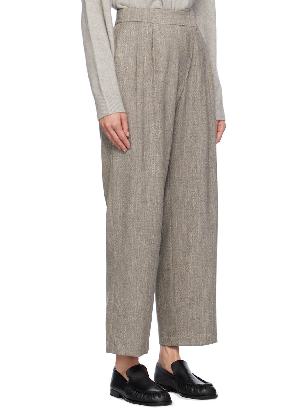 Gray Wrap Trousers - 2