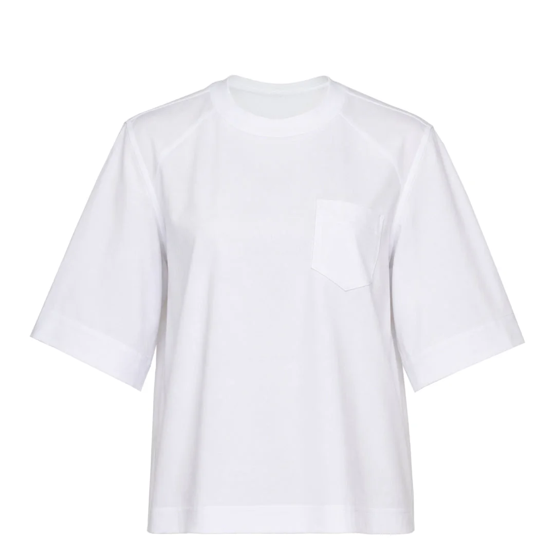 Poplin Cotton Jersey Tee - 1