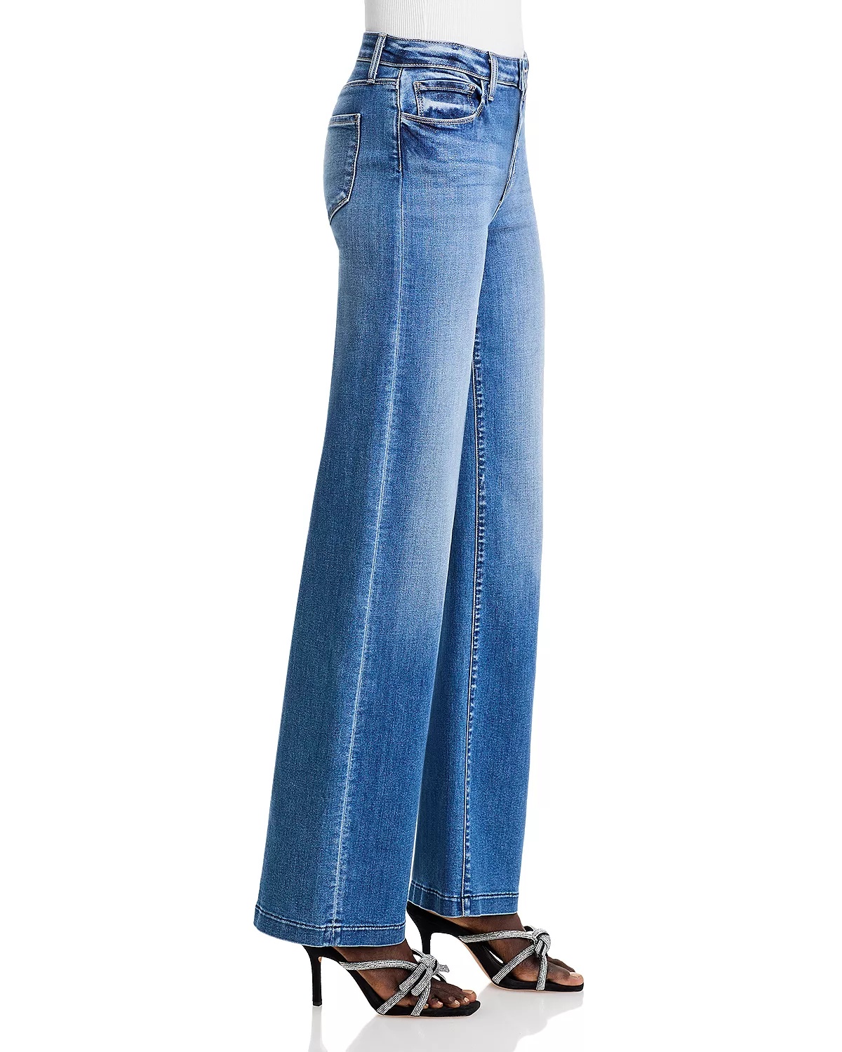 Clayton High Rise Wide Leg Jeans in Hampton - 4