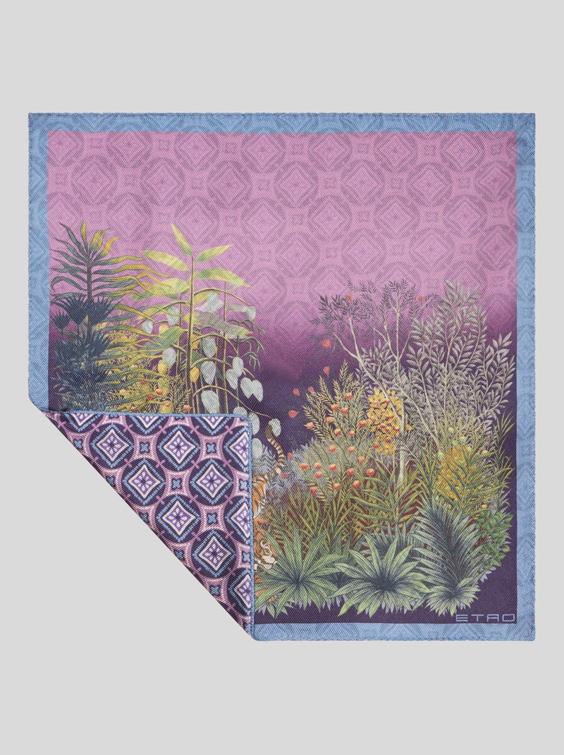Etro PRINTED SILK POCKET SQUARE outlook