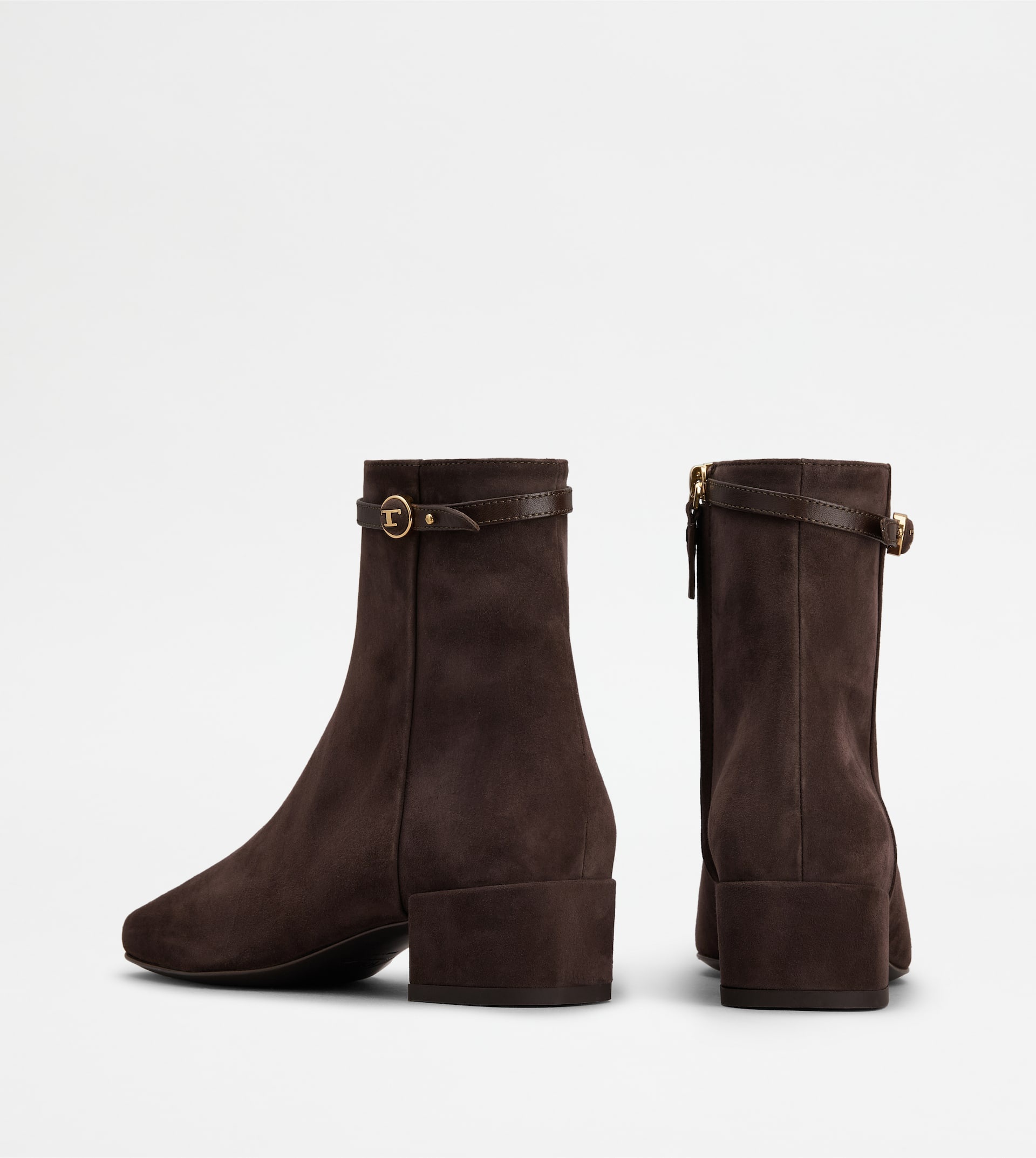 ANKLE BOOTS IN SUEDE - BROWN - 3