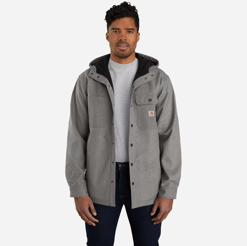 Rain Defender® Relaxed Fit Heavyweight Hooded Shirt Jac 1