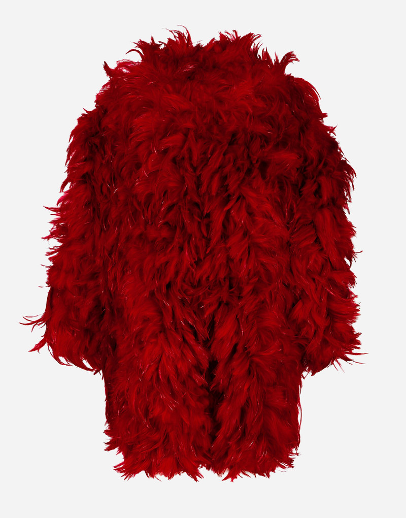 Dolce & Gabbana Organza coat with rooster feather embellishment outlook