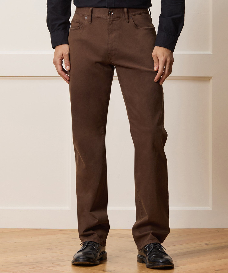 TODD SNYDER Straight Fit 5-Pocket Chino outlook