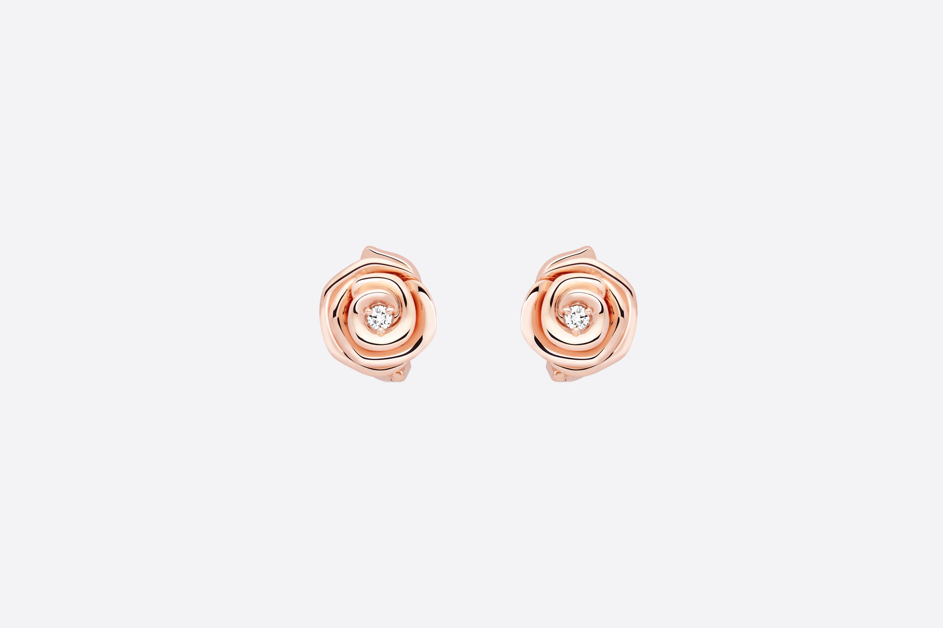 Large Rose Dior Couture Earrings - 1