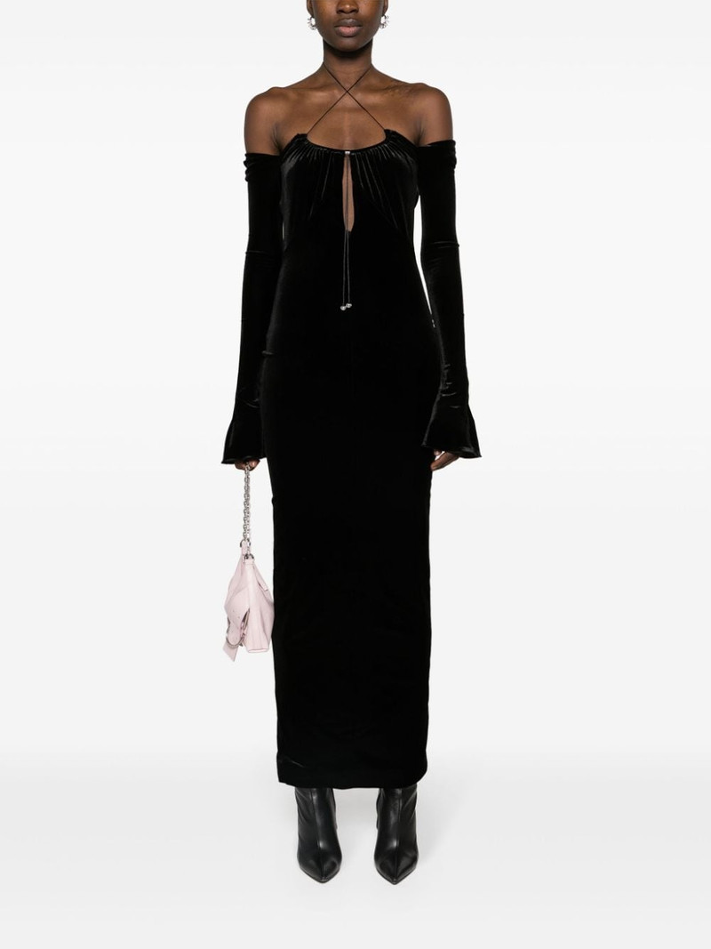 16ARLINGTON 16A SALM MIDI DRSS HLTR NCK LS BLACK outlook