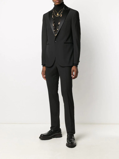 VERSACE beaded trim satin blazer outlook