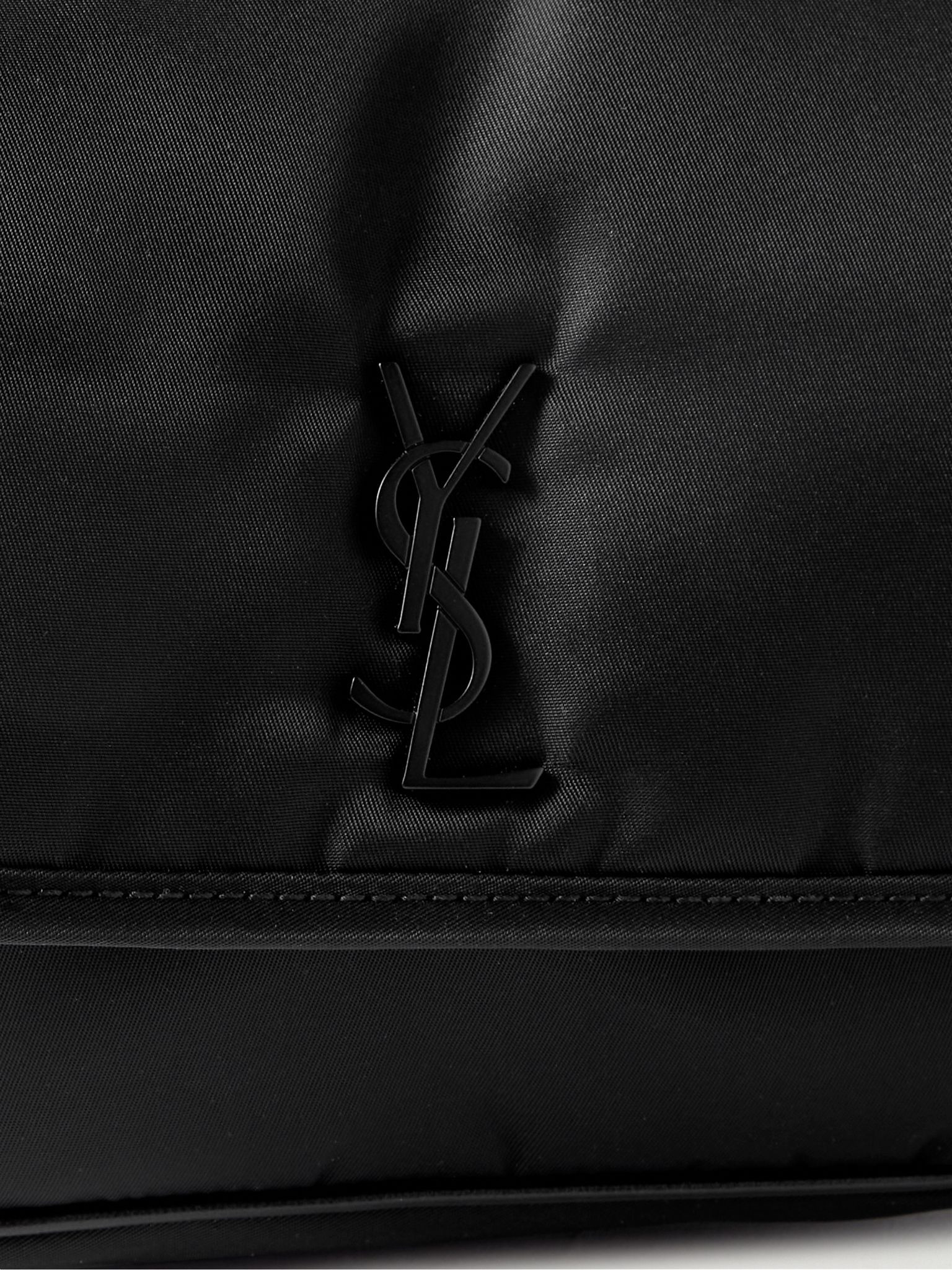 Niki Small Leather-Trimmed Shell Messenger Bag Black - 4