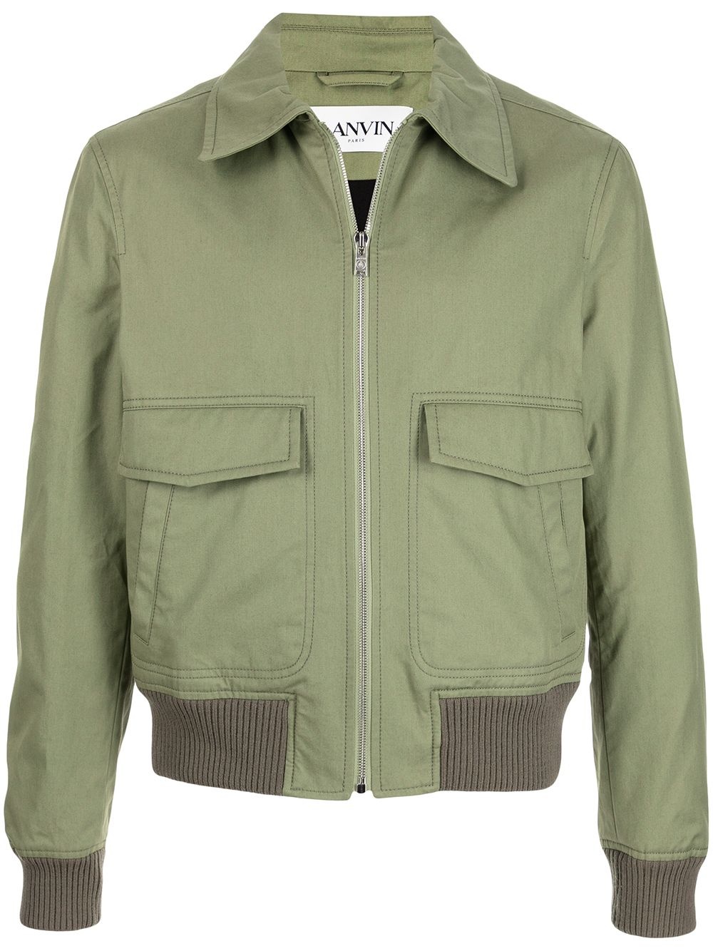 cargo-pocket bomber jacket - 1