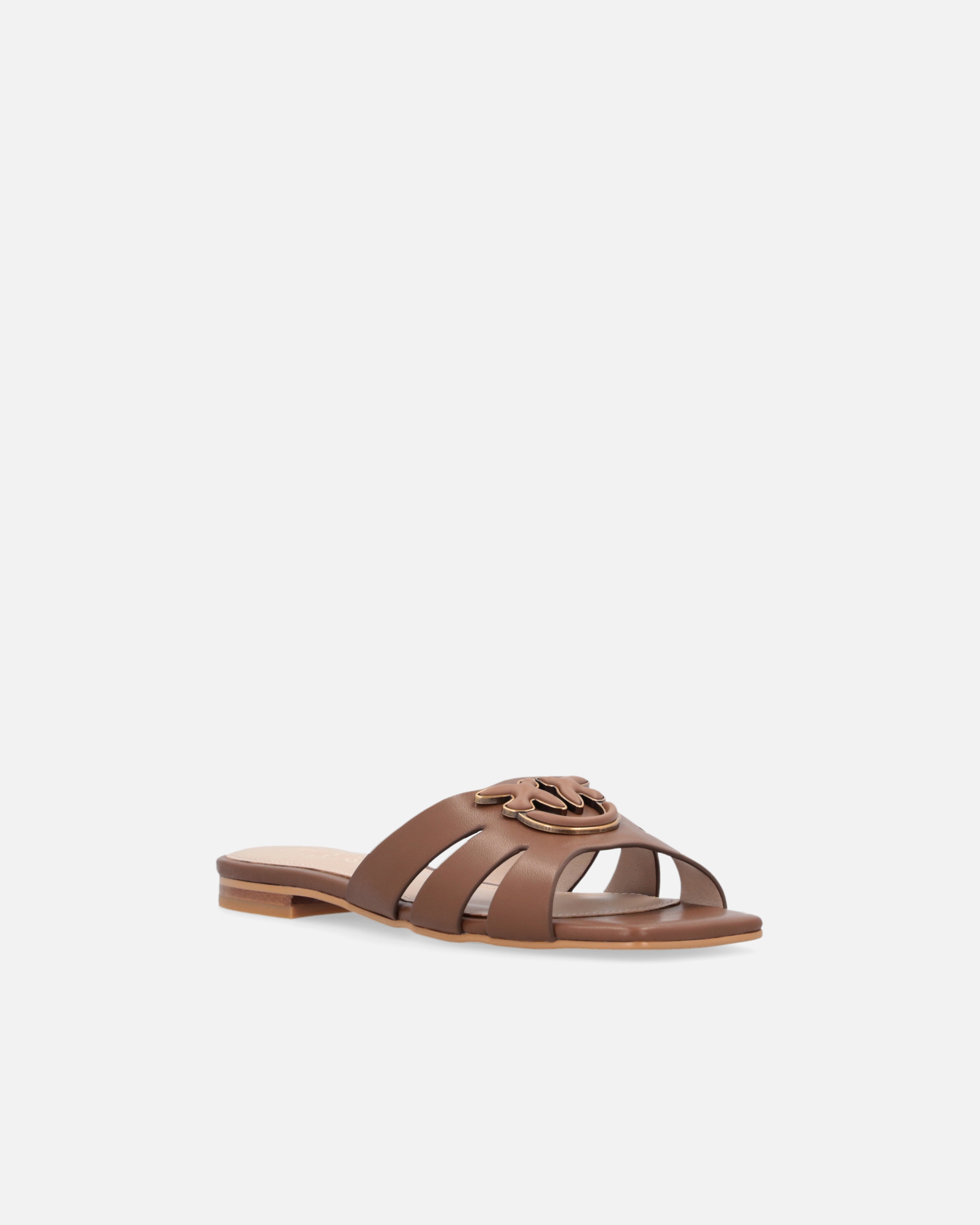 NAPPA LEATHER SLIP-ONS WITH BIRD LOGO - 3