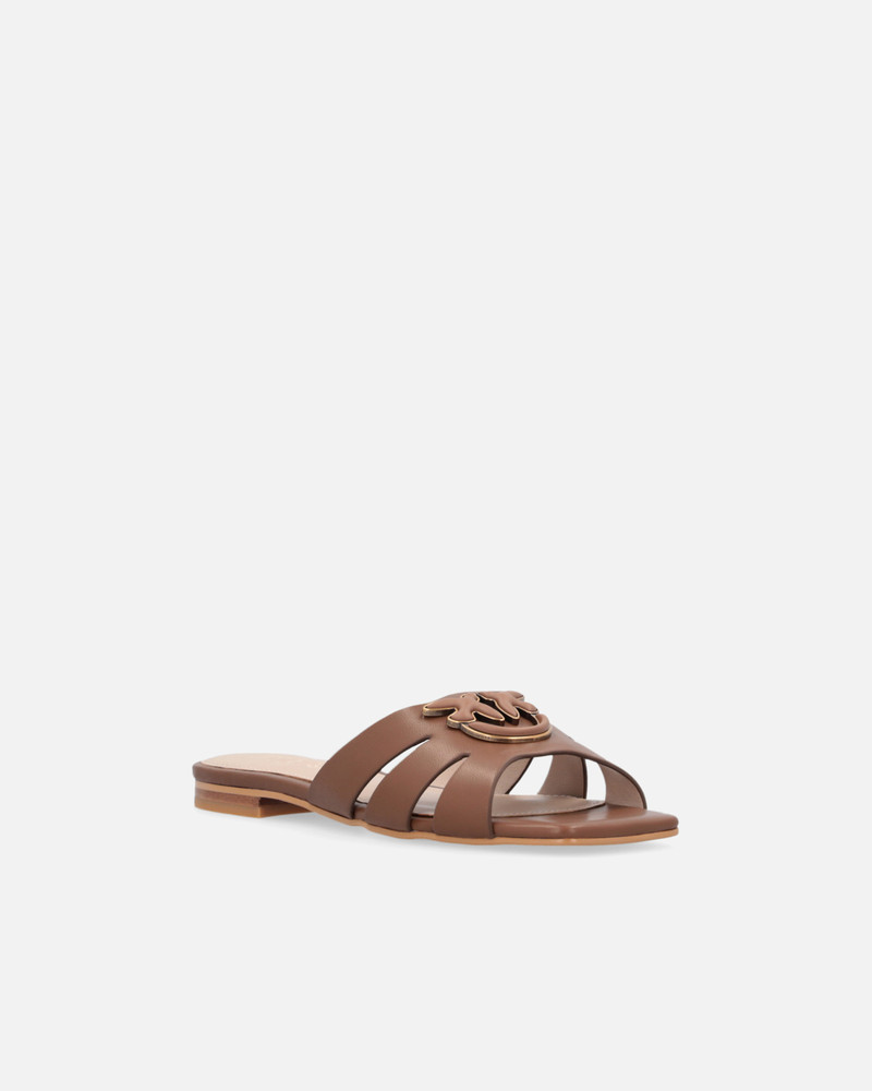 NAPPA LEATHER SLIP-ONS WITH BIRD LOGO 3