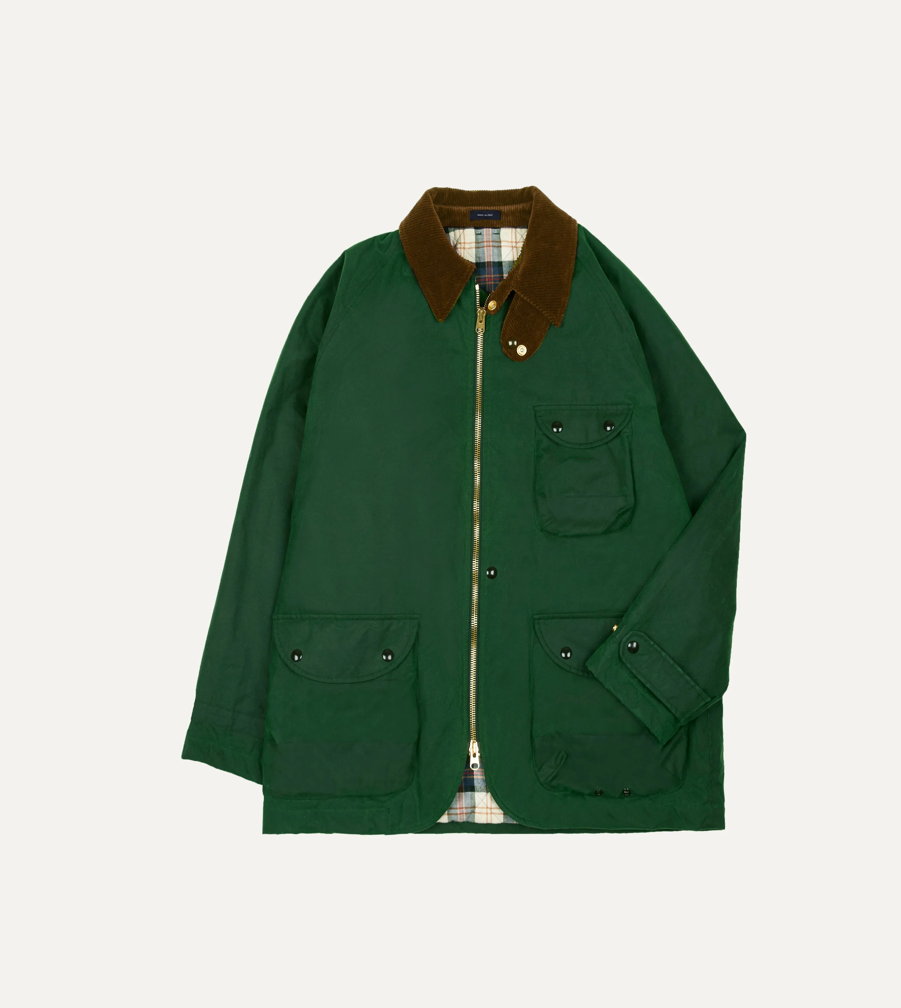 녹색 왁싱 Coverall 재킷 - 1