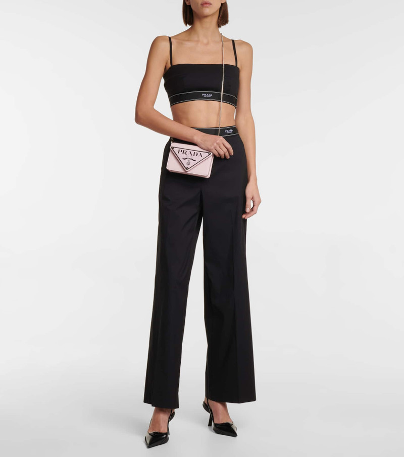 Prada Logo leather shoulder bag outlook