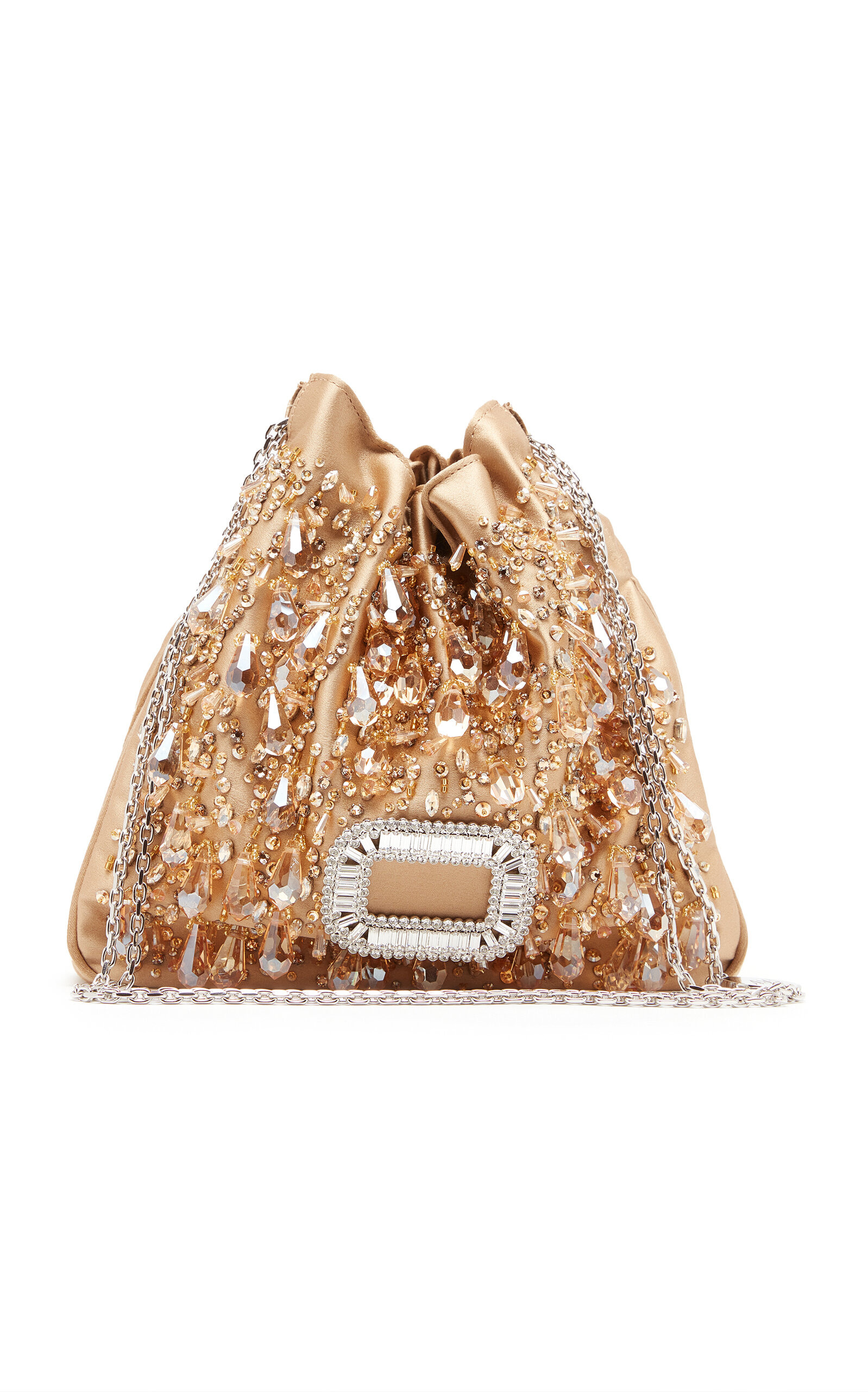 Pilgrim Chandelier Embellished Satin Mini Bag gold - 6
