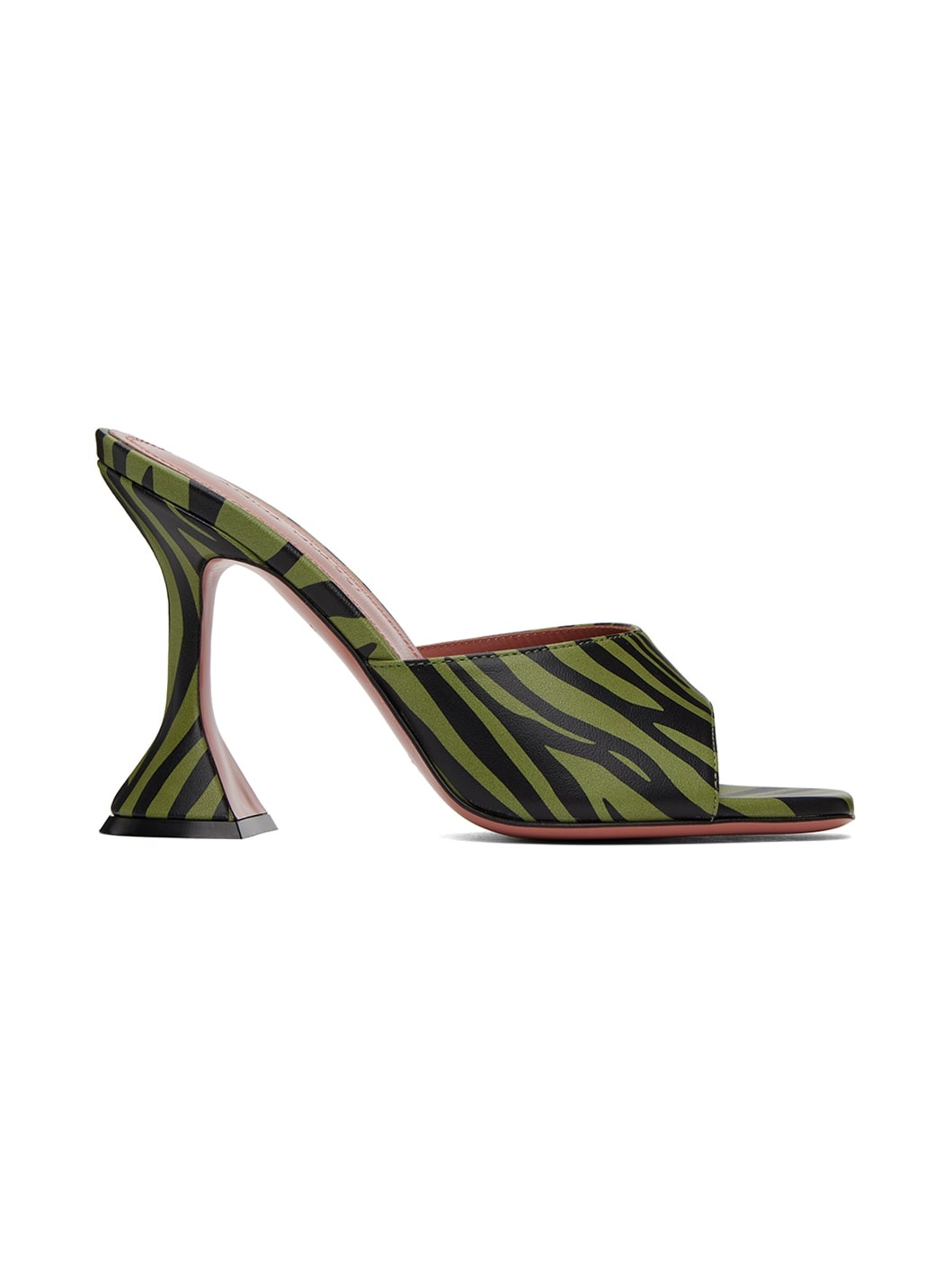 Green & Black Lupita Heeled Sandals - 1