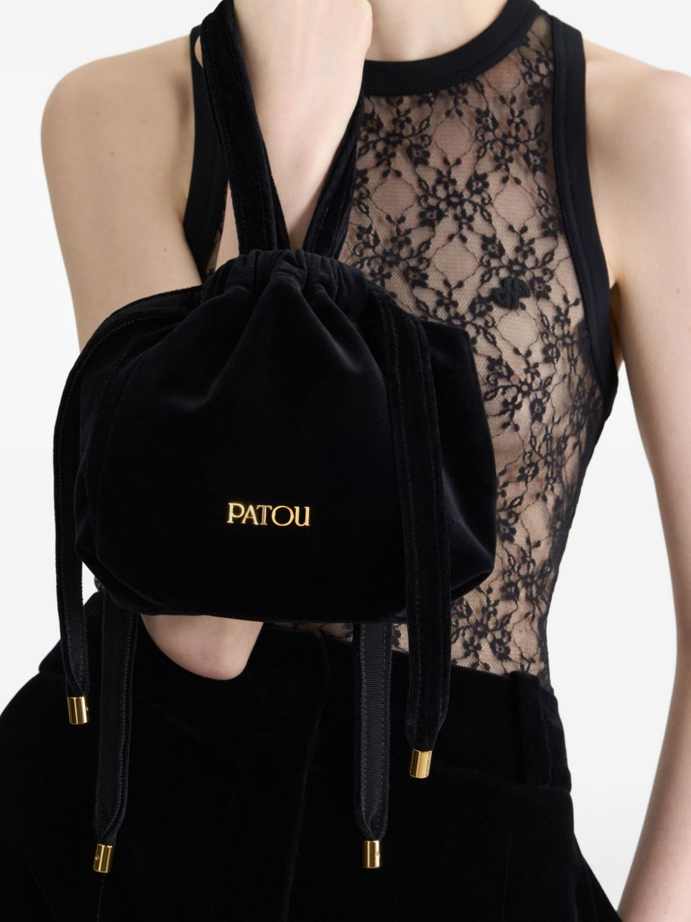 Evening velvet drawstring bag - 2