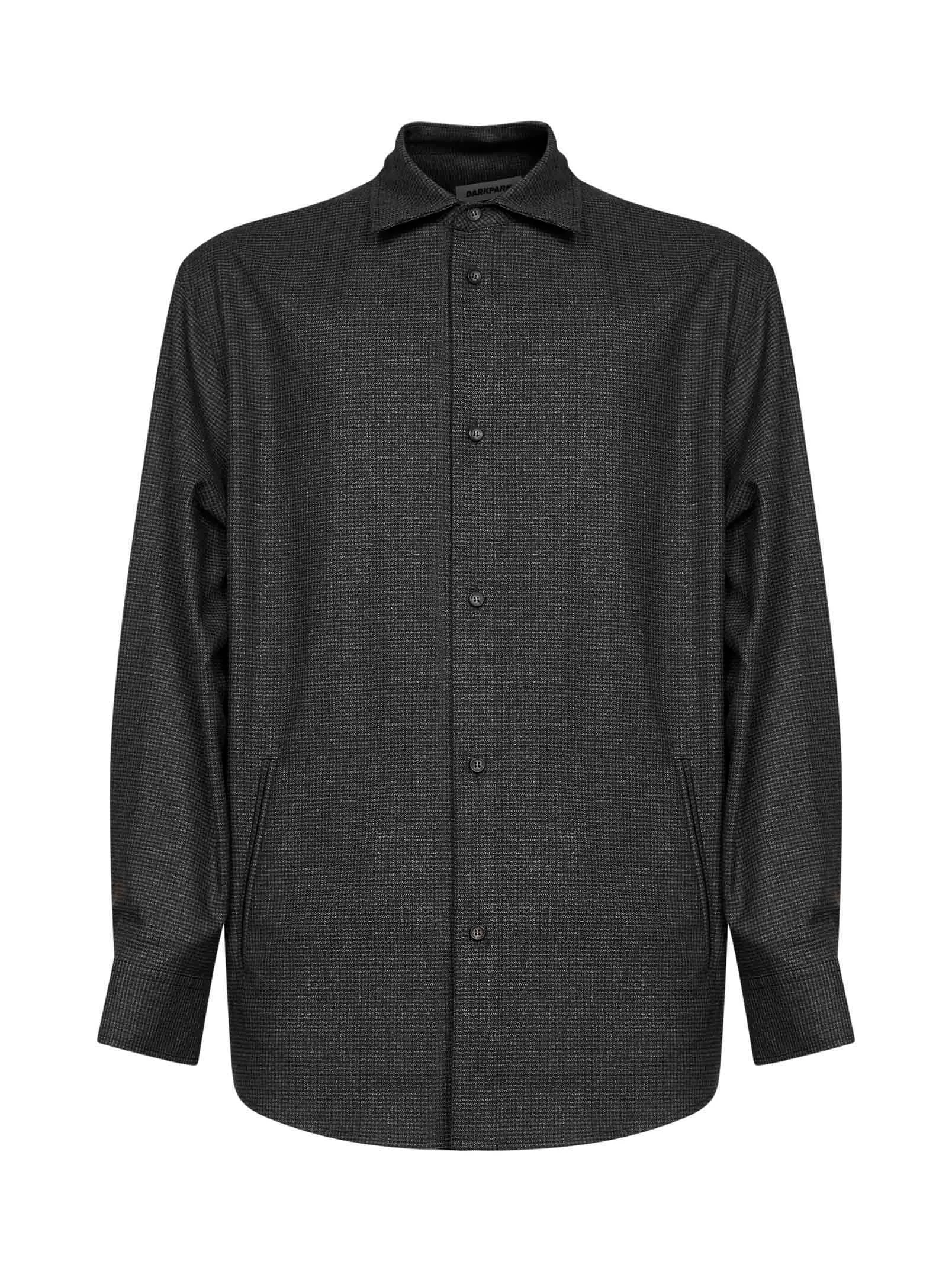 Grey keanu houndstooth print shirt - 1