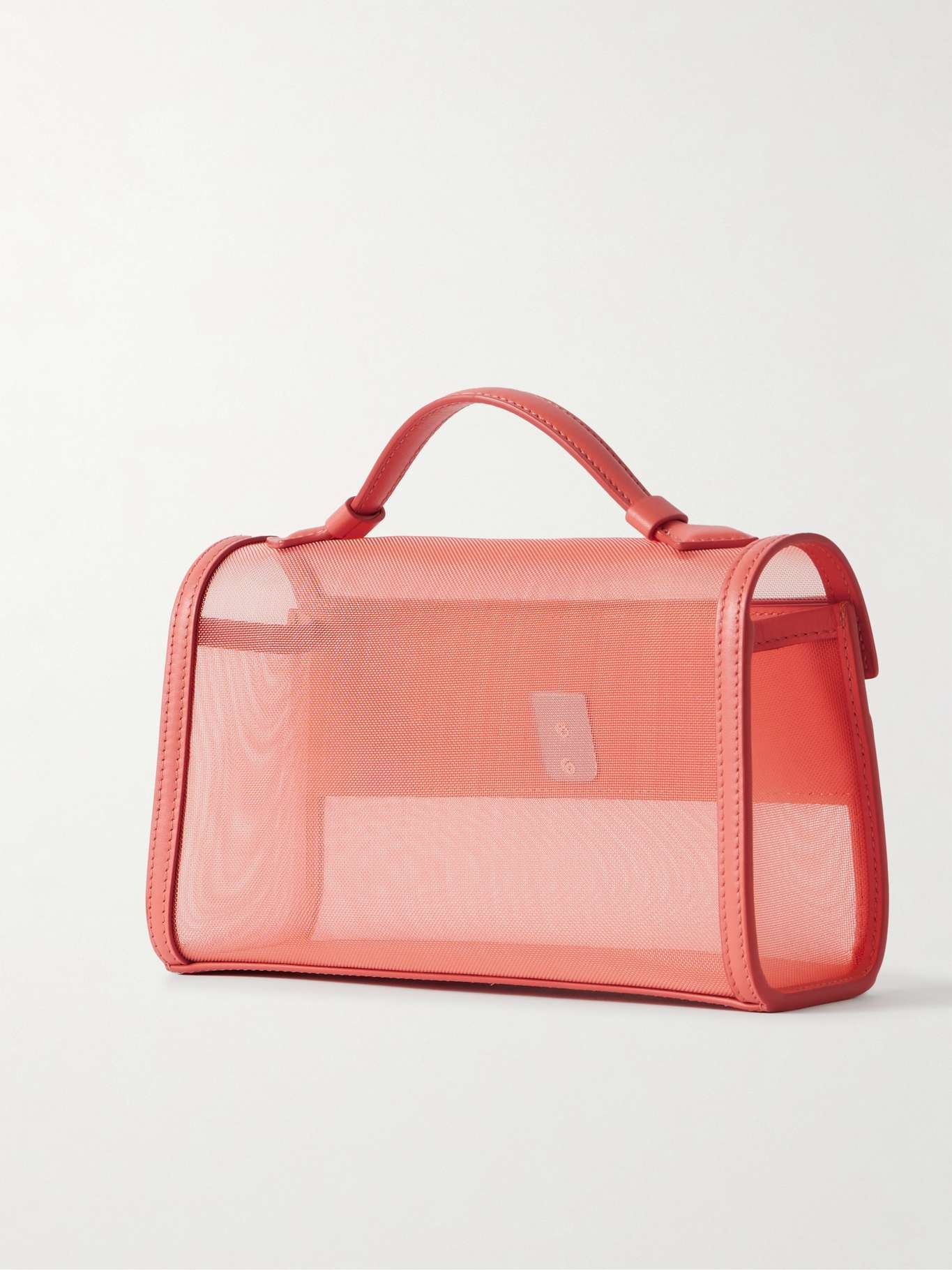 Symmetry Pochette leather and mesh tote Pink - 3