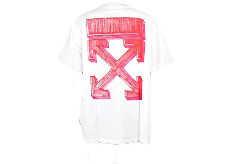Off-White OFF-WHITE Marker Red Arrows Oversized Tee White outlook