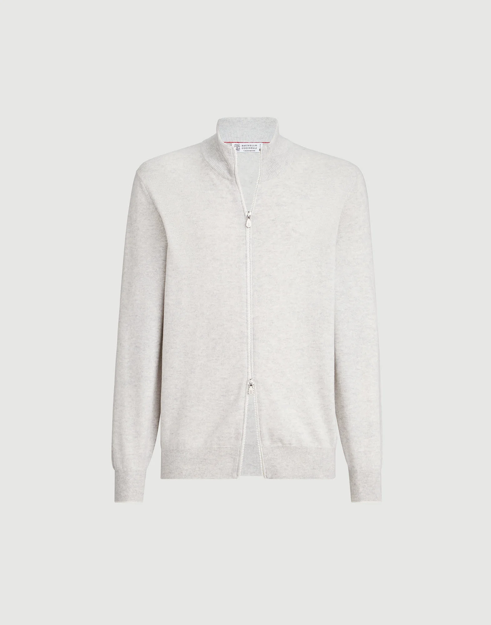Cashmere turtleneck cardigan with zipper - 1