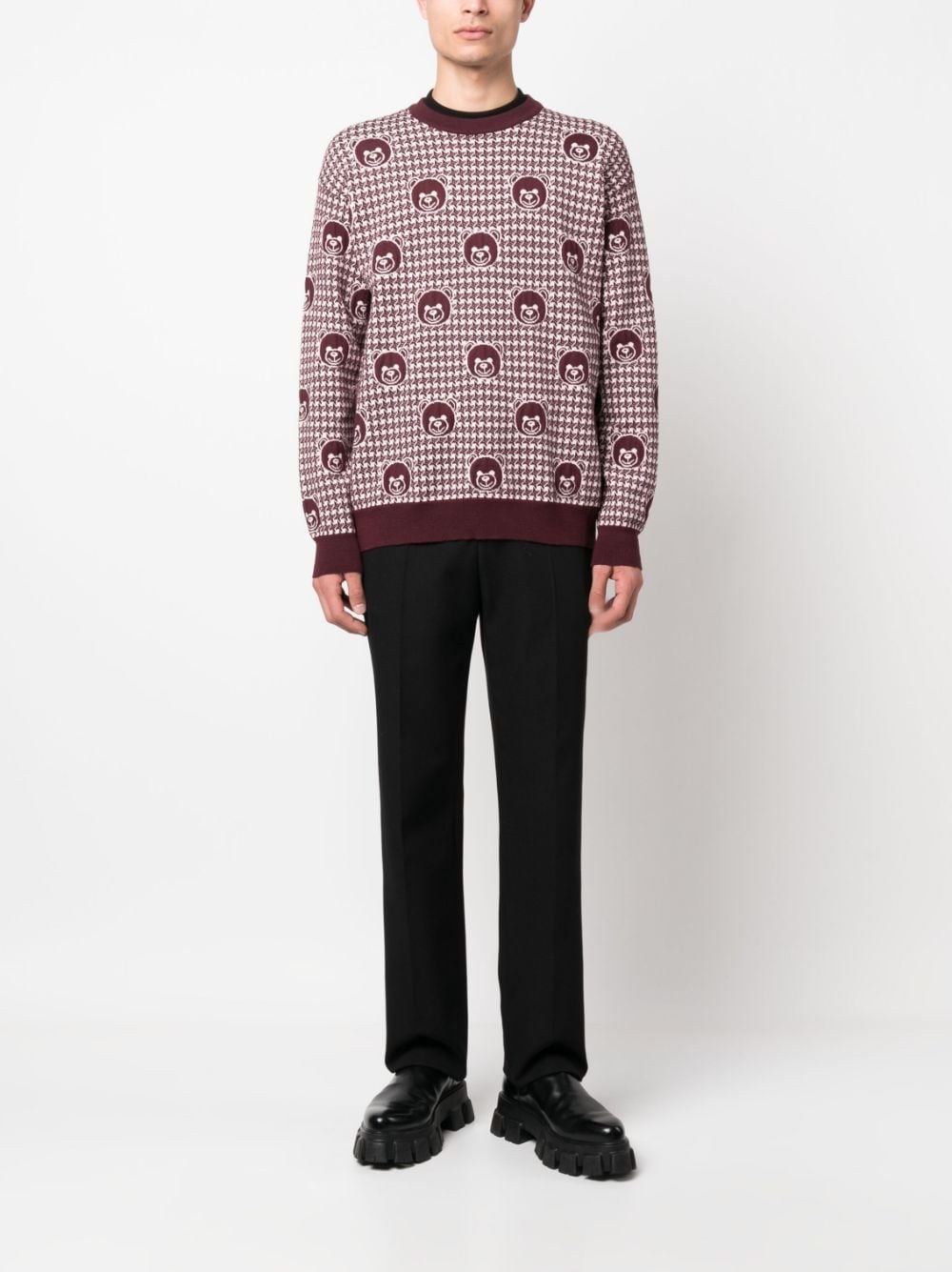 TEDDY BEAR-PRINT WOOL JUMPER - 2