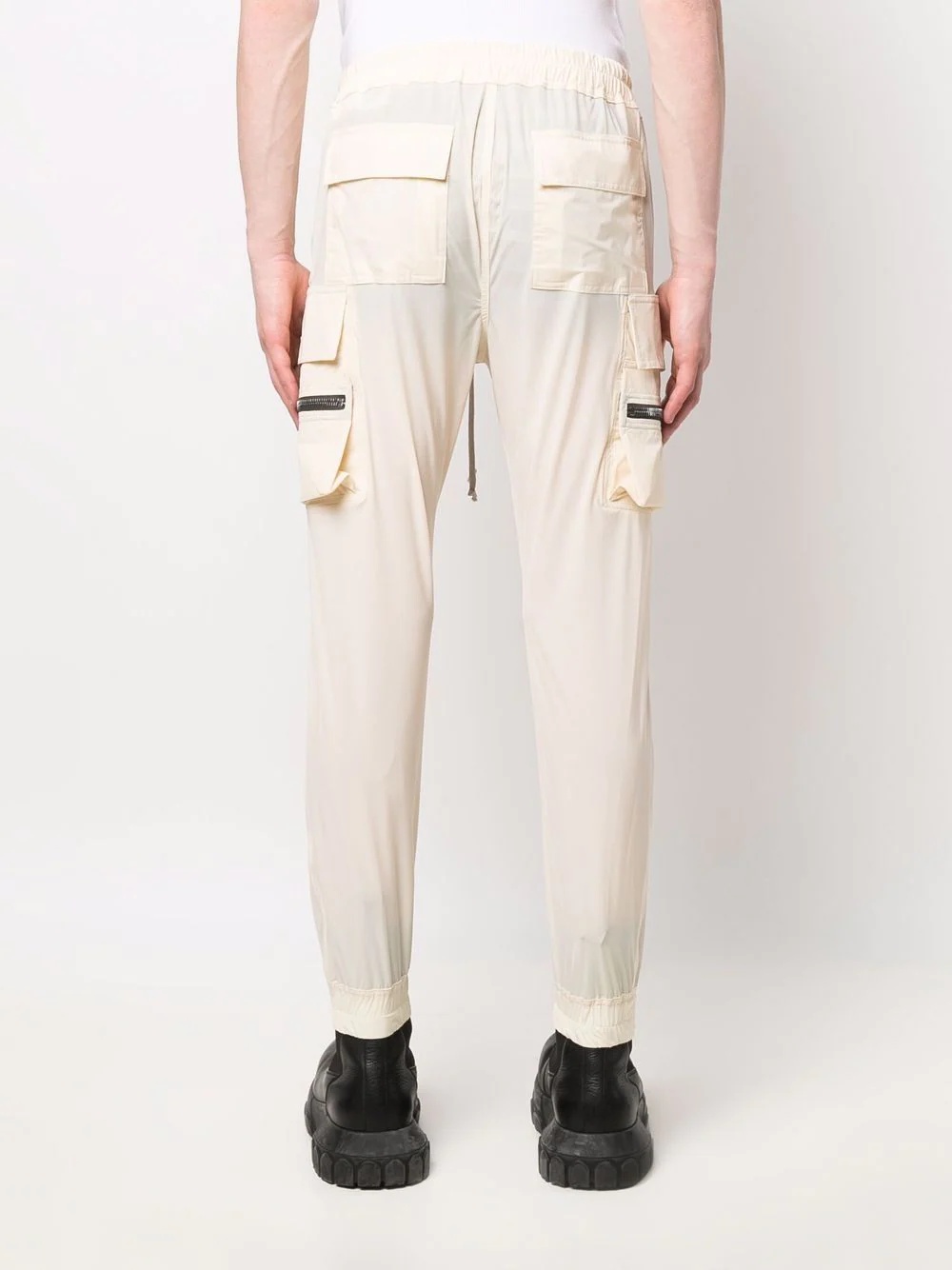 drawstring-waist multiple-pocket trousers - 4