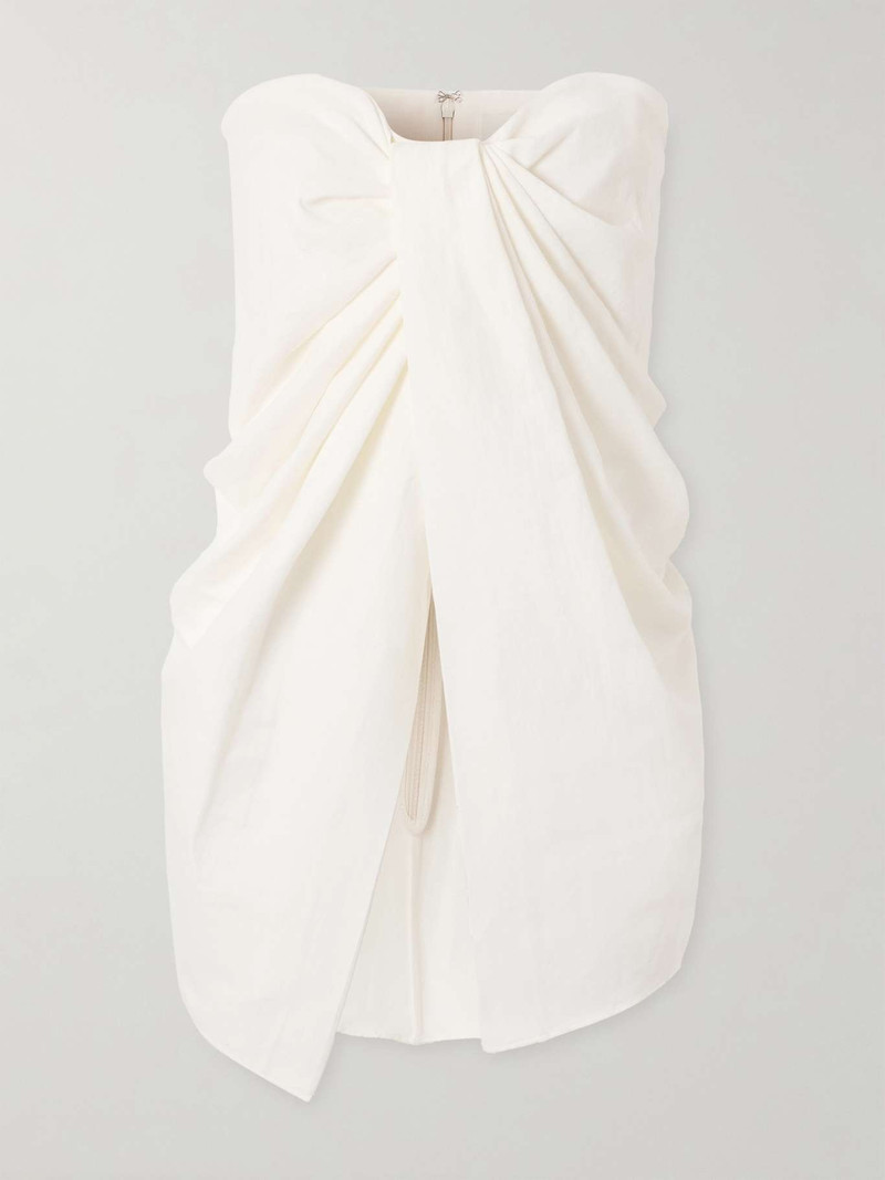 Tuiren strapless 모이는 뻗기 린넨과 목화한 tunic - 1
