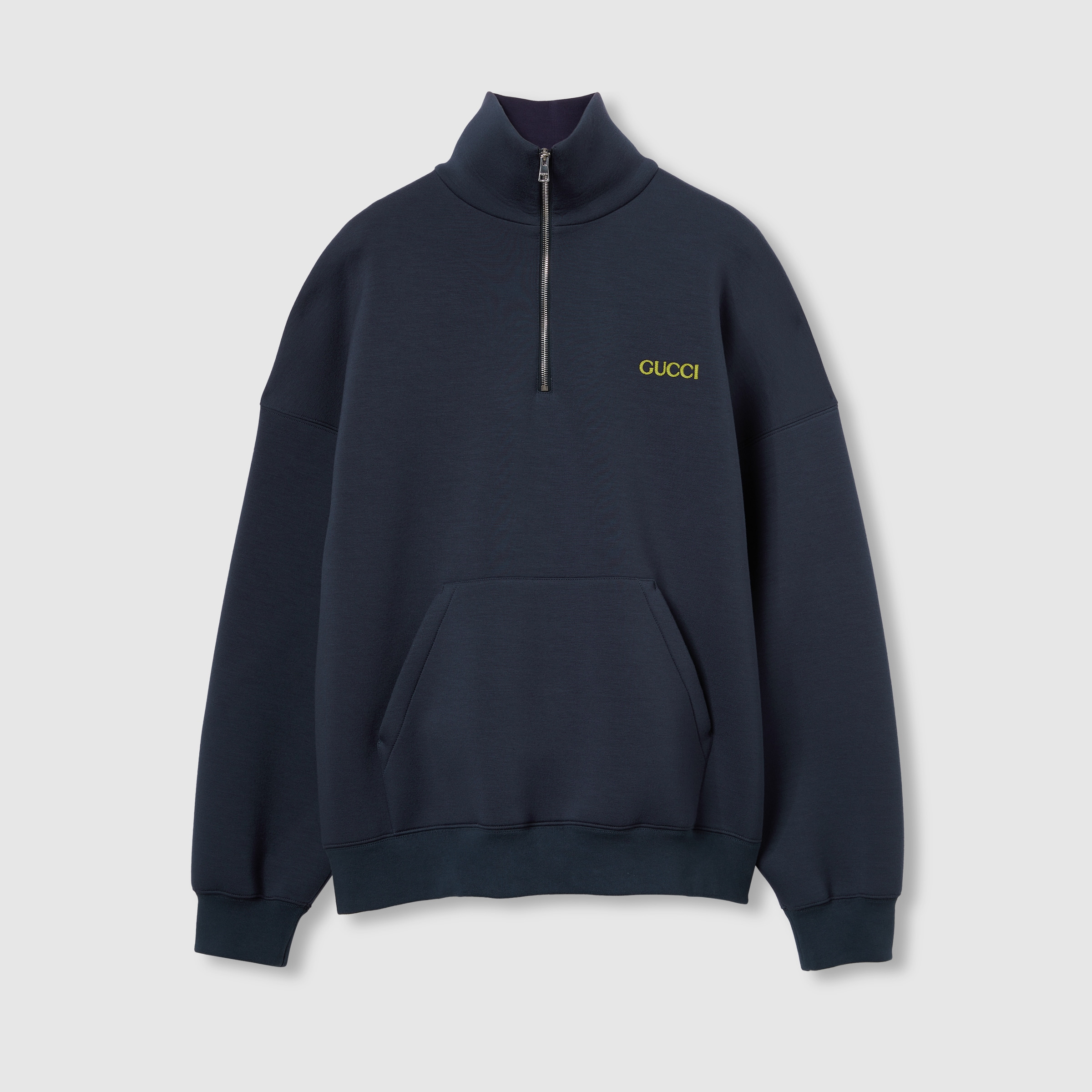 Jersey half-zip jacket with patch - 1