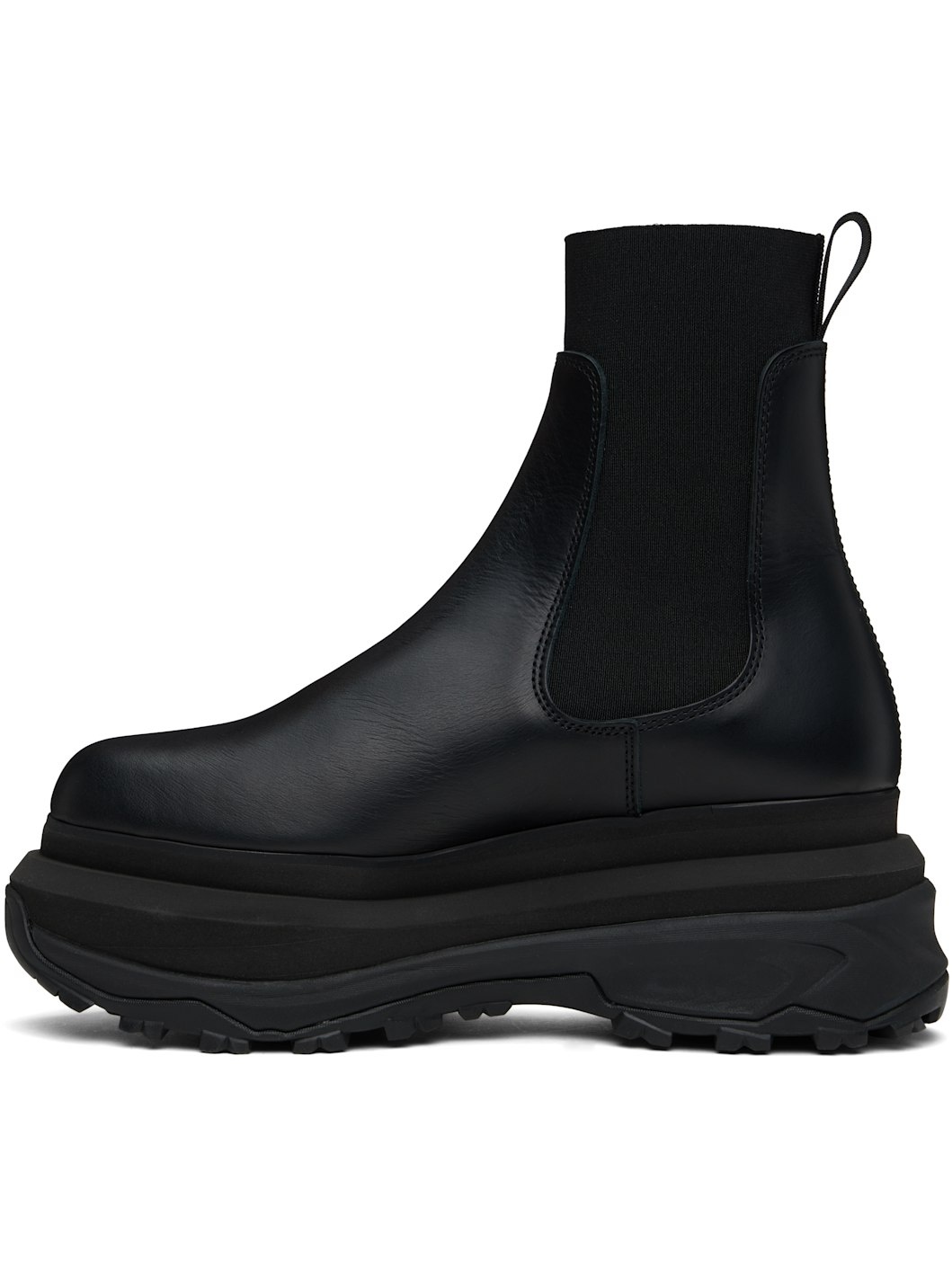 Black Leather Chelsea Boots - 3