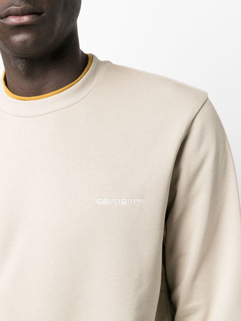 embroidered-logo detail sweatshirt - 5