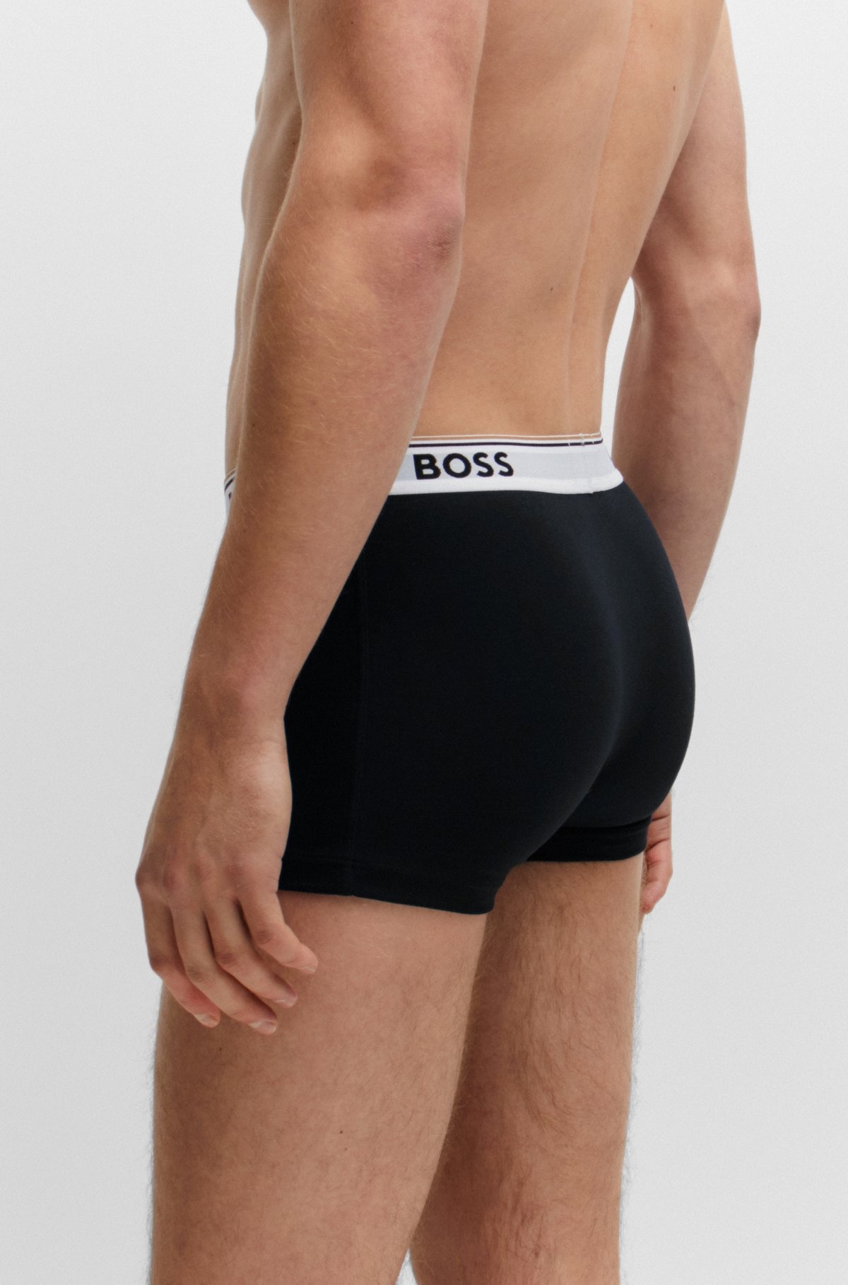 THREE-PACK OF STRETCH-COTTON TRUNKS WITH LOGO WAISTBANDS - 5